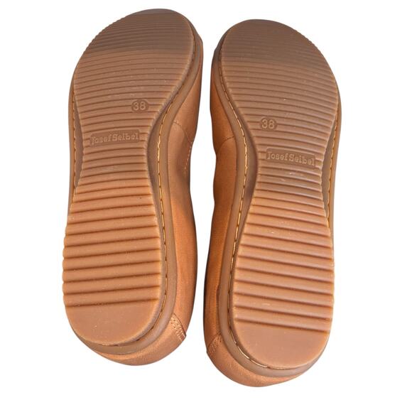 New Josef Seibel Ballet Flats Shoes Women's Size 38 (7-7.5) Tan Leather Slip On - Picture 5 of 8